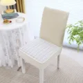Ensemble élégant de coussin et housse de chaise texturés beige pour salle à manger - Matelassé Antidérapant / Beige