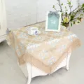 Elegant floral lace tablecloth and decorative dust cover for coffee table or nightstand decor. - 55*55CM / Blue Floral Coffee Color