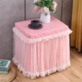 Copertura per comodino rosa stile principessa europea in pizzo antipolvere copertura per mobili - 50*40*A 45 cm / Rosa incantevole da principessa