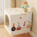 Tessuto antipolvere per comodino stile crema simpatico cartone animato stampato mobile - 45*70cm / Mercato della fortuna - peluche corto sagomato