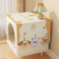 Telo copricomodino in stile crema antipolvere con simpatici animali cartoon e scritta inglese. - 45*70cm / Dango al formaggio - peluche corto sagomato