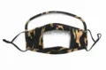 Detailansicht einer Camouflage-Maske mit transparentem Fenster zum Lippenlesen - Einheitsgröße / 迷彩-02款