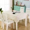 Details of modern floral tablecloth showing elegant print design and clean fabric texture. - 100*150cm / Small Floral