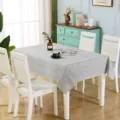 Modern grey checkered tablecloth for rectangular dining table, minimalist home decor. - 75*75cm / Minimalist Style