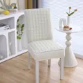 Fodera elastica per sedia da pranzo, protezione universale per seduta e schienale. - Bambù crescente - beige