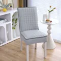Coprisedia elastico per sala da pranzo trapuntato universale protettore sedia grigio - Successo crescente grigio