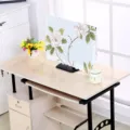 Protective computer monitor dust cover featuring elegant floral print and scalloped edges - Peony Green