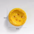 Ρεαλιστικός μαγνήτης ψυγείου 3D egg tart, δημιουργική προσομοίωση τροφίμων, μέγεθος 5 cm. - Τάρτα Αυγού