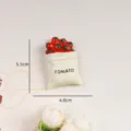 Kreativer 3D-simulierter Lebensmittel-Tomatenbeutel-Kühlschrankmagnet, 4,0x5,5 cm - Tomatentüte