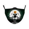 Waschbare Halloween-Maske aus Baumwolle mit Kürbis-Vogelscheuche und Festtagsdruck - 026