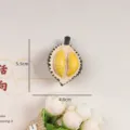 Realistischer 3D-Doerian-Kühlschrankmagnet aus Harz, kreative Obst-Deko für die Küche, 5,5x4cm - Halbe Durian