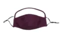 Mascarilla protectora de algodón violeta oscuro con protector ocular transparente - Purple without Breathing Valve