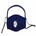 Mascarilla de tela azul marino para niños con dibujo de panda y correas ajustables - Talla única / Cartoon valve Navy