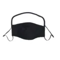 Mascarilla de algodón negra con protector ocular integrado contra el polvo y PM2.5 - Black with Breathing Valve