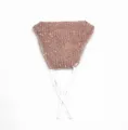 Rose gold sequin face mask with adjustable white ear loops for summer - One Size / Light Pink
