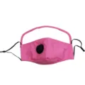 Mascarilla antipolvo de algodón rosa con protector ocular y válvula - Pink with breathing valve