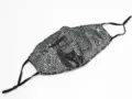 Breathable sequined face mask in sparkling silver and black with adjustable filter pocket - One Size / Silver