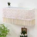 Copertura decorativa per condizionatore a muro con pompon e eleganti balze a pieghe - Caffè frutta moda avvolgente - Rimozione richiesta all'accensione