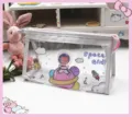 Bolsa de maquillaje de PVC transparente con lindo estampado de oso - Space Bear -1