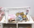 Bolsa de maquillaje transparente de PVC con ilustración de astronauta Space Rabbit - Space Rabbit -2