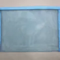Bolsa de malla para documentos A4 azul claro con cremallera para útiles escolares - Azul Una Sola Capa
