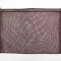 Bolsa A4 de malla marrón oscuro con cremallera para documentos y artículos escolares - Capa Simple Marrón