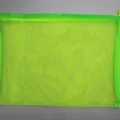 Bolsa de archivos A4 de malla verde transparente con cremallera para guardar papelería - Verde Capa Simple
