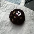 Cute sad chocolate cookie plush brooch for backpacks and stylish hanging accessories - Brooch / Dark Coffee (Sad Face)