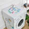 Floral pattern dust cover for front-load washing machine with practical side storage pockets - Floral Home / 60*150cm Refrigerator Cover