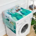 Forest pattern dustproof cover mat for washing machine with convenient side pockets - Forest Rabbit