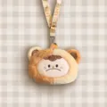 Simpatico astuccio orsetto di peluche con cordino a fumetti - Versione Tracolla Stampata / Marrone chiaro