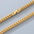 Gold polished chain necklace, minimalist metal link chain variant for daily fashion wear. - 66cm / 6mm / Gold