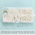 Set completo per la creazione di gioielli fai-da-te con accessori color argento - Kit Materiale Argentato (T2#) / 10 Griglie in Scatola (1 Set) / Argento