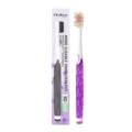 Oralhoe fine soft bristle manual toothbrush with 5D soft head and purple handle set - 1 Piece/Pack / Purple