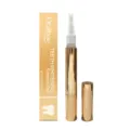 Portable Oralhoe teeth whitening essence pen with gold finish and applicator brush. - Gold