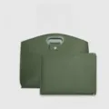 Set borsa a mano e custodia per laptop in pelle impermeabile verde foresta da 16 - Verde oliva