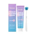 Kit de gel nettoyant pour langue Feimuko au goût de pêche avec boîte et brosse racleuse - Gel 50g + Grattoir Lingual