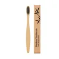 Φυσική οδοντόβουρτσα μπαμπού με τρίχες άνθρακα σε βιοδιασπώμενο χάρτινο κουτί - Γκρι