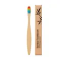 Brosse à dents en bambou écologique avec poils arc-en-ciel et boîte biodégradable. - Arc-en-ciel
