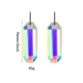 Prisma di cristallo acchiappasole da 76mm crea arcobaleno per decorazioni da giardino e interni - A barra / 76mm (Confezione da 2 Pezzi)