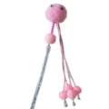 Bacchetta magica interattiva per gatti con pon pon soffici e campanelli per il gioco. - 25cm / Mostro rosa