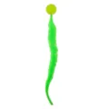 Giocattolo per gatti bruco peloso verde neon con palla rimbalzante per il gioco - 23cm / Verde
