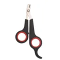Professional stainless steel pet nail clippers for cats and dogs, black and red handles. - 12x5.8cm / Black Red