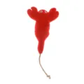 Interactive red lobster plush pet toy featuring a durable hemp rope tail for cats and dogs - Lobster / Red