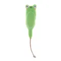 Cute green frog plush pet toy featuring a durable hemp rope tail for chewing and play - Frog / Green
