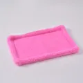 Morbido tappetino in pile sherpa rosa per piccoli animali, per criceti e conigli - 30x20cm / Rosa