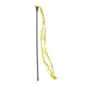 Bacchetta interattiva per gatti con corda di canapa, nappe a foglia gialla e campanellino - Lunghezza dell'asta 42CM / Giallo