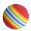 Palla arcobaleno morbida in schiuma EVA per gatti, gioco interattivo e silenzioso per mici - 35mm / Arcobaleno