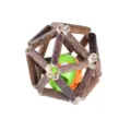Giocattolo per gatti in bastoncini di Silvervine naturale con campanello interno - Matatabi intrecciato / Grande Palla Tessuta con Campanello (7.5cm)