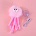 Gioco per gatti a forma di polpo in peluche rosa con ventosa e corda elastica - Rosa